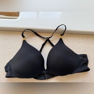 Victoria's Secret Elegant Black Bra with Gold Highlights